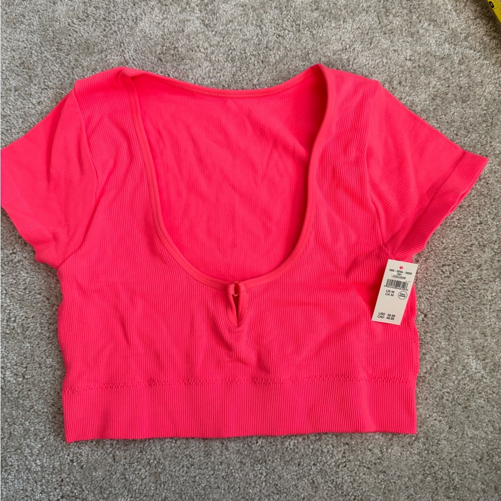 Aerie Superchill Seamless Ring Cap Sleeve Bra Top